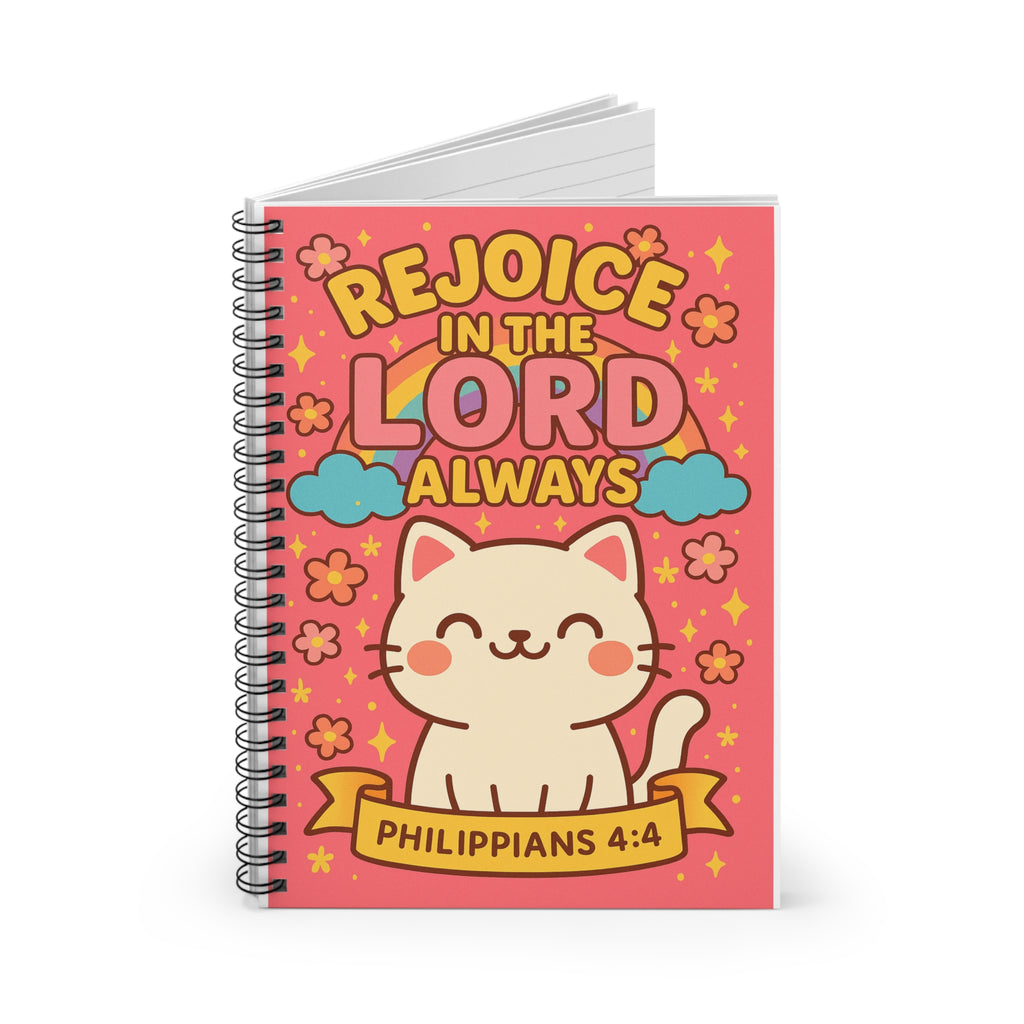 'Rejoice in the Lord' Spiral Notebook