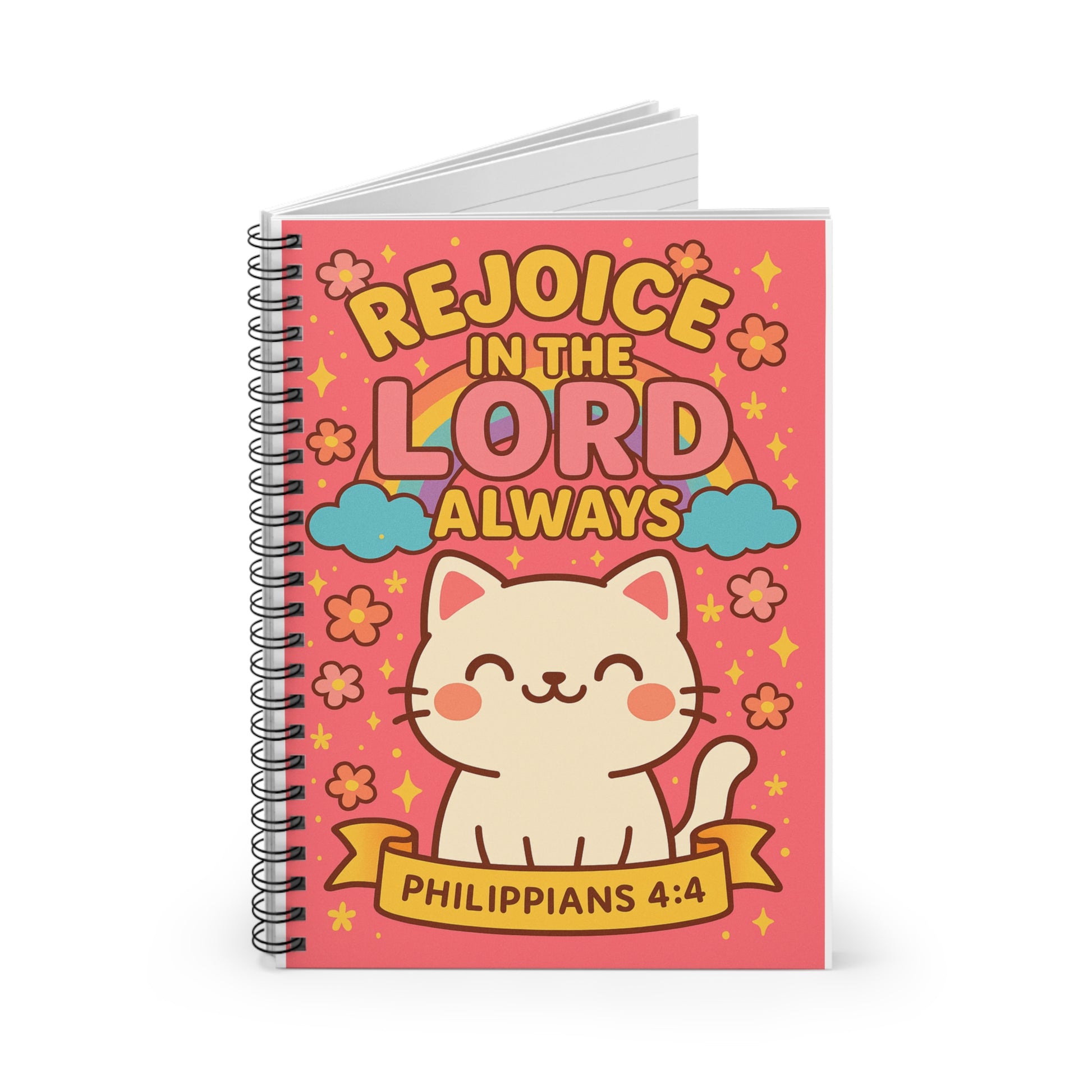 'Rejoice in the Lord' Spiral Notebook