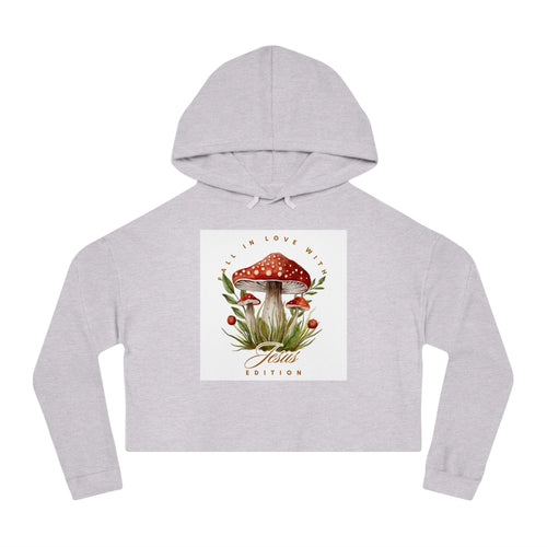 'Fall in Love' Cropped Hooded Sweatshirt
