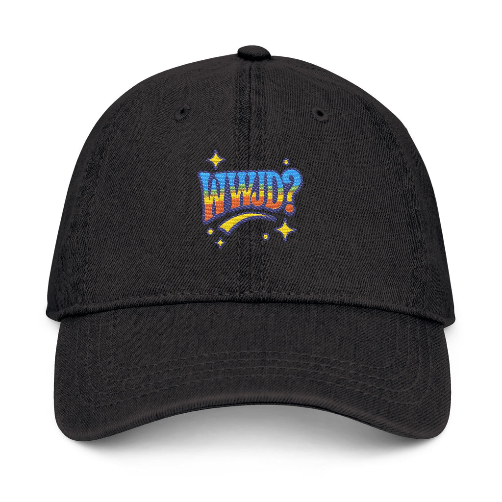 'WWJD?' Embroidered Denim Hat