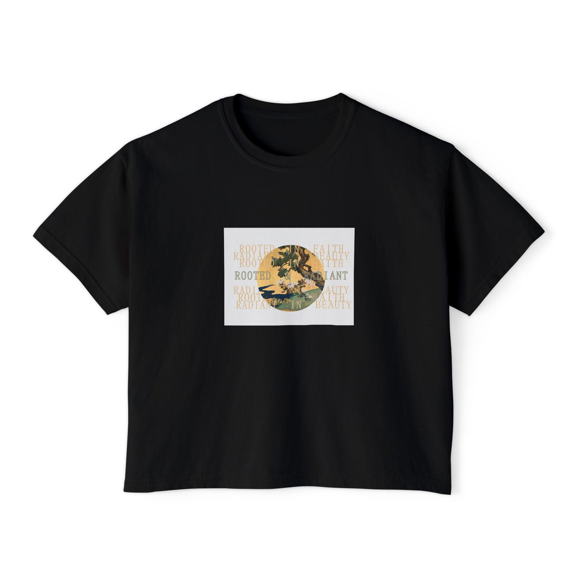 'Rooted & Radiant Beauty' Women's Boxy Tee