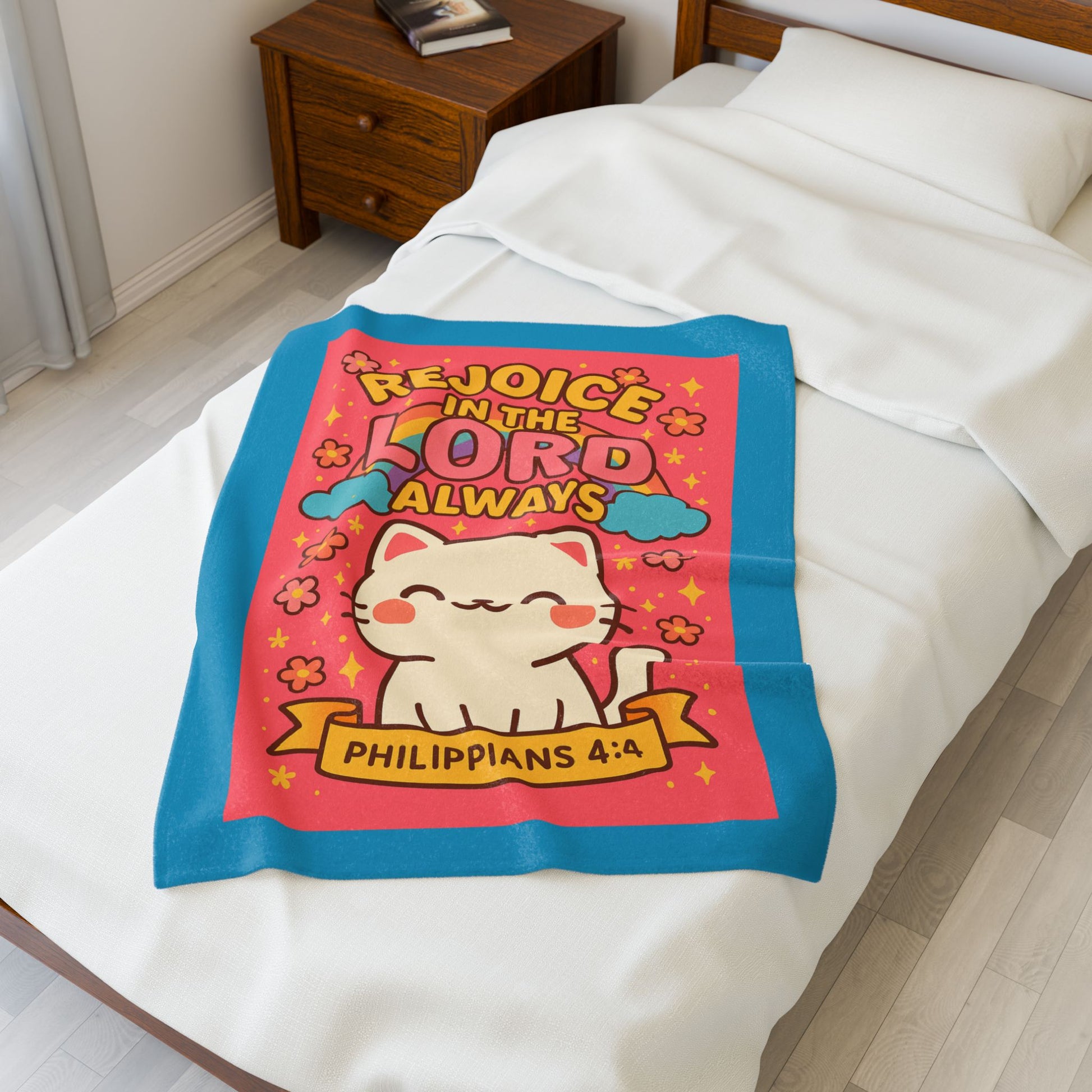 'Rejoice in the Lord' Plush Blanket