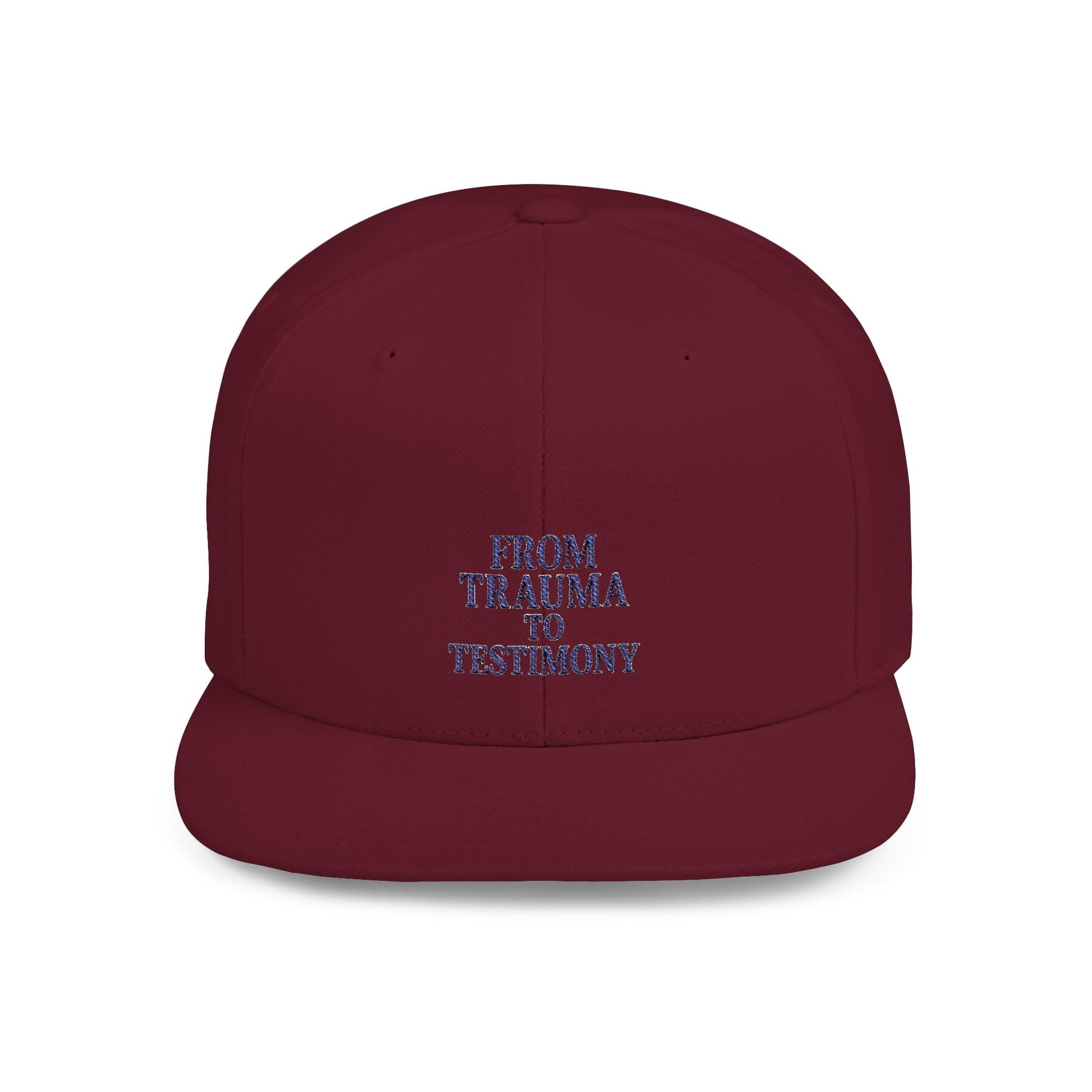 ‘From Trauma to Testimony’ Flat Bill Snapback Hat