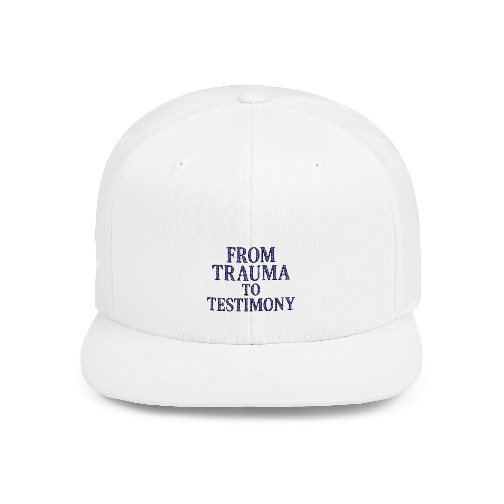 ‘From Trauma to Testimony’ Flat Bill Snapback Hat