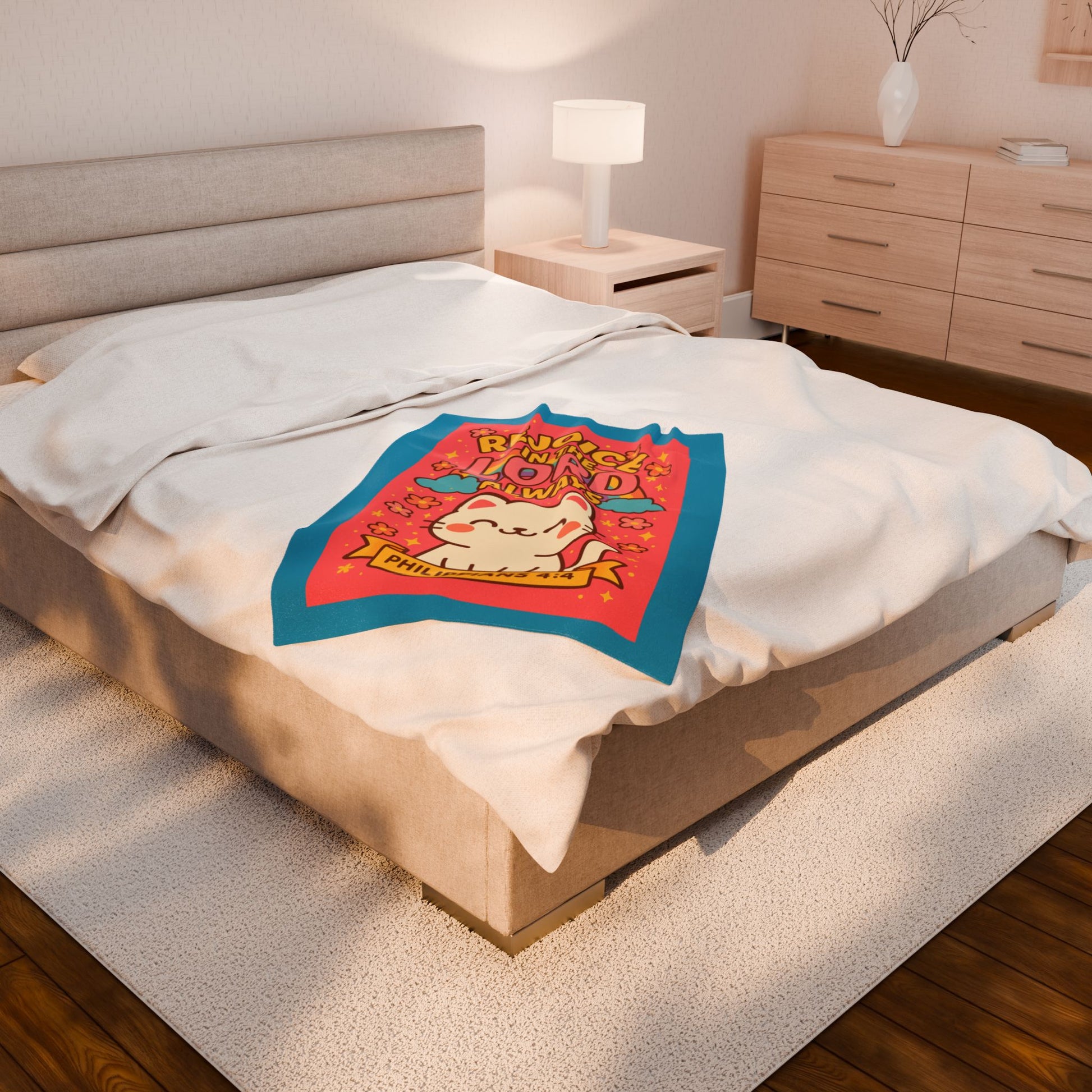 'Rejoice in the Lord' Plush Blanket