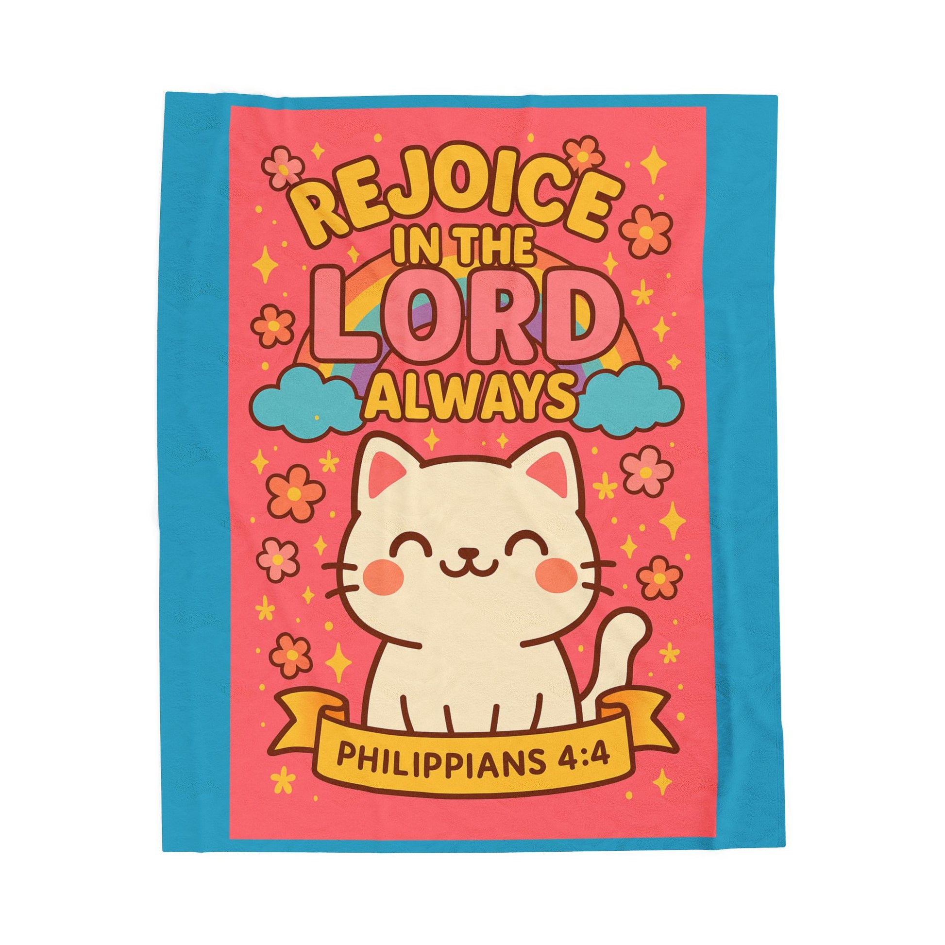 'Rejoice in the Lord' Plush Blanket