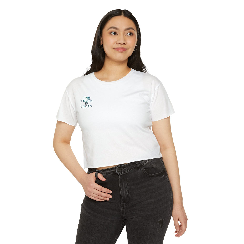 ‘The Algorithm by R.E. Elle’ Women's Festival Crop Top