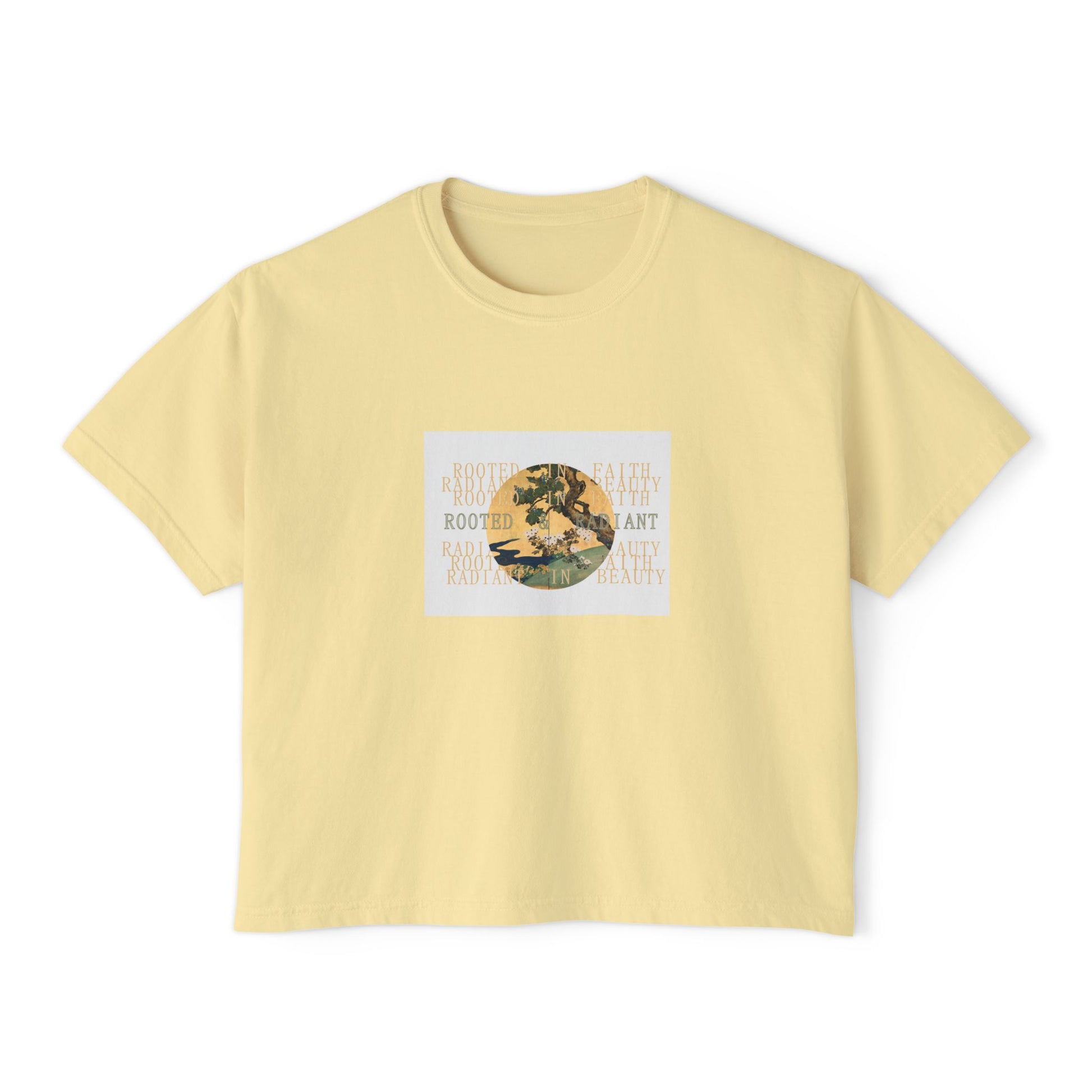 'Rooted & Radiant Beauty' Women's Boxy Tee