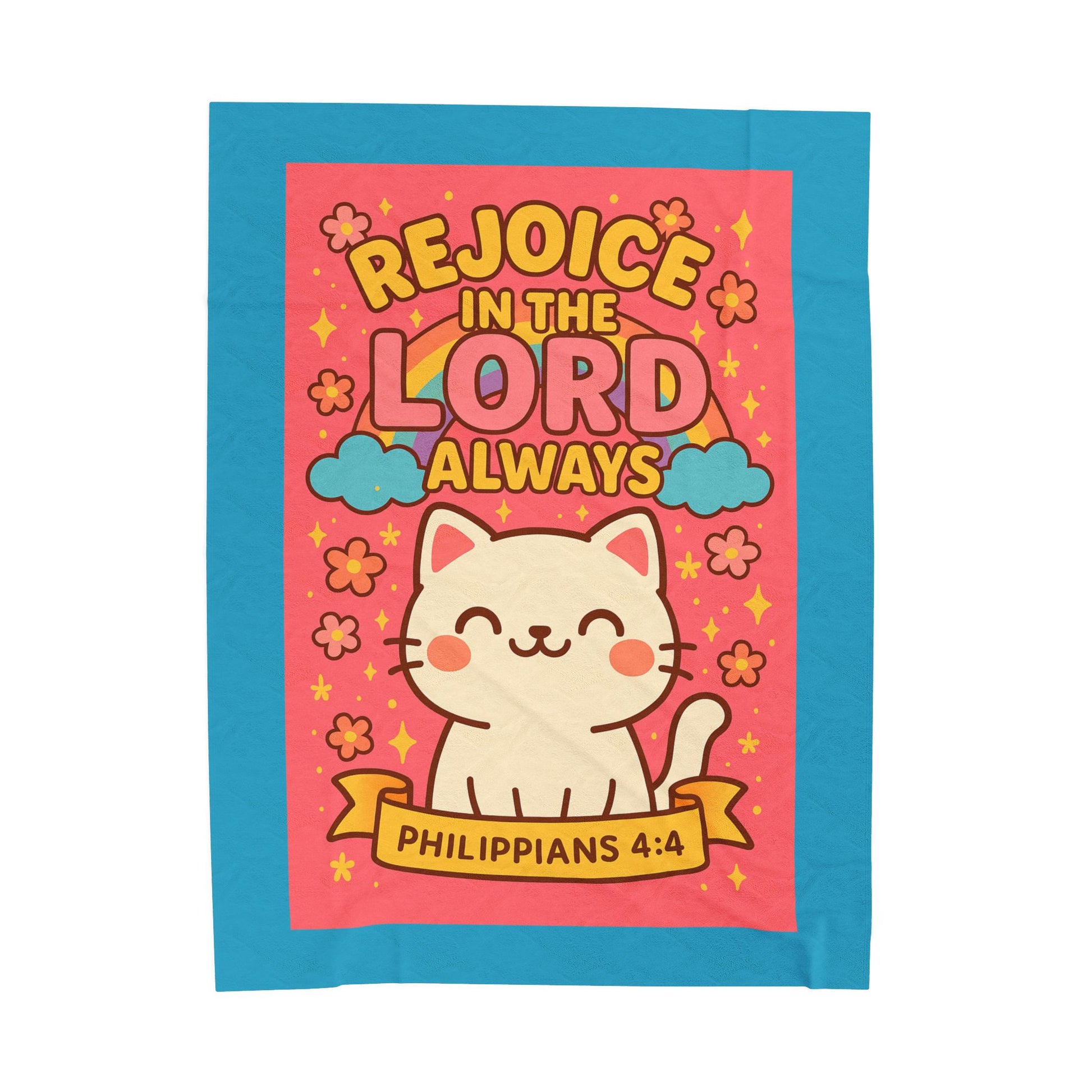 'Rejoice in the Lord' Plush Blanket