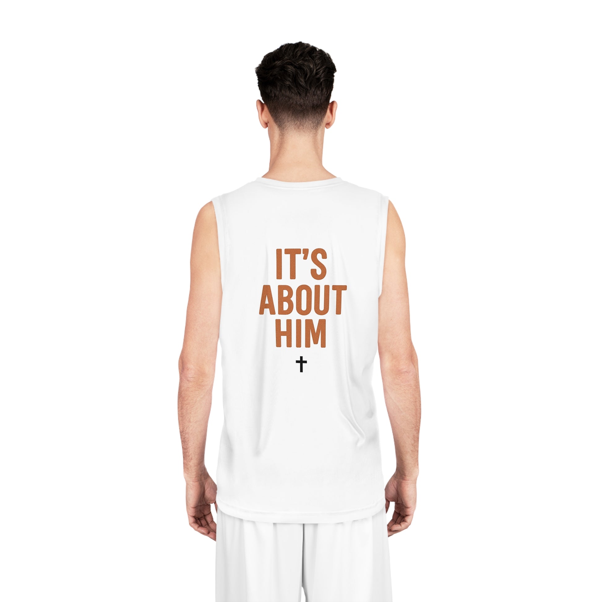 'It's Not About You, It's About Him' Men's Basketball Jersey, Faith-Based Sportswear, Perfect for Athletes, Game Day Gear, Inspirational Workout Top, Religious Jersey, [...]