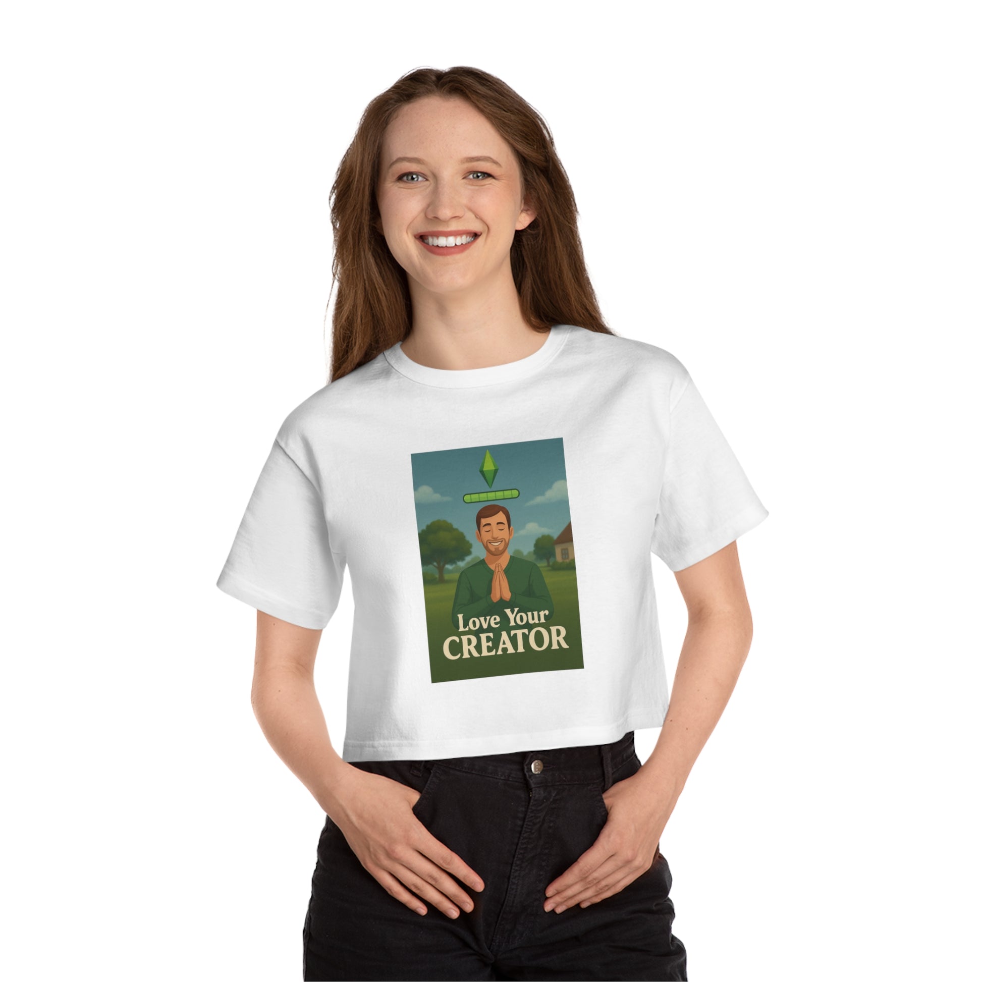 ‘Love Your Creator’ Unisex Cropped T-Shirt