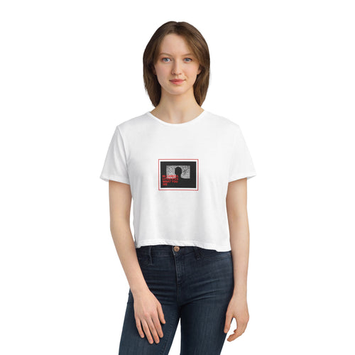 'Be Careful Little Eyes' Women's Flowy Cropped Tee