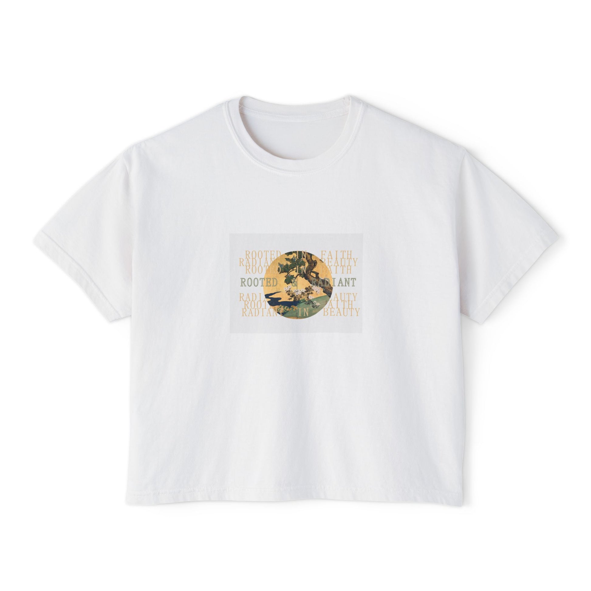 'Rooted & Radiant Beauty' Women's Boxy Tee