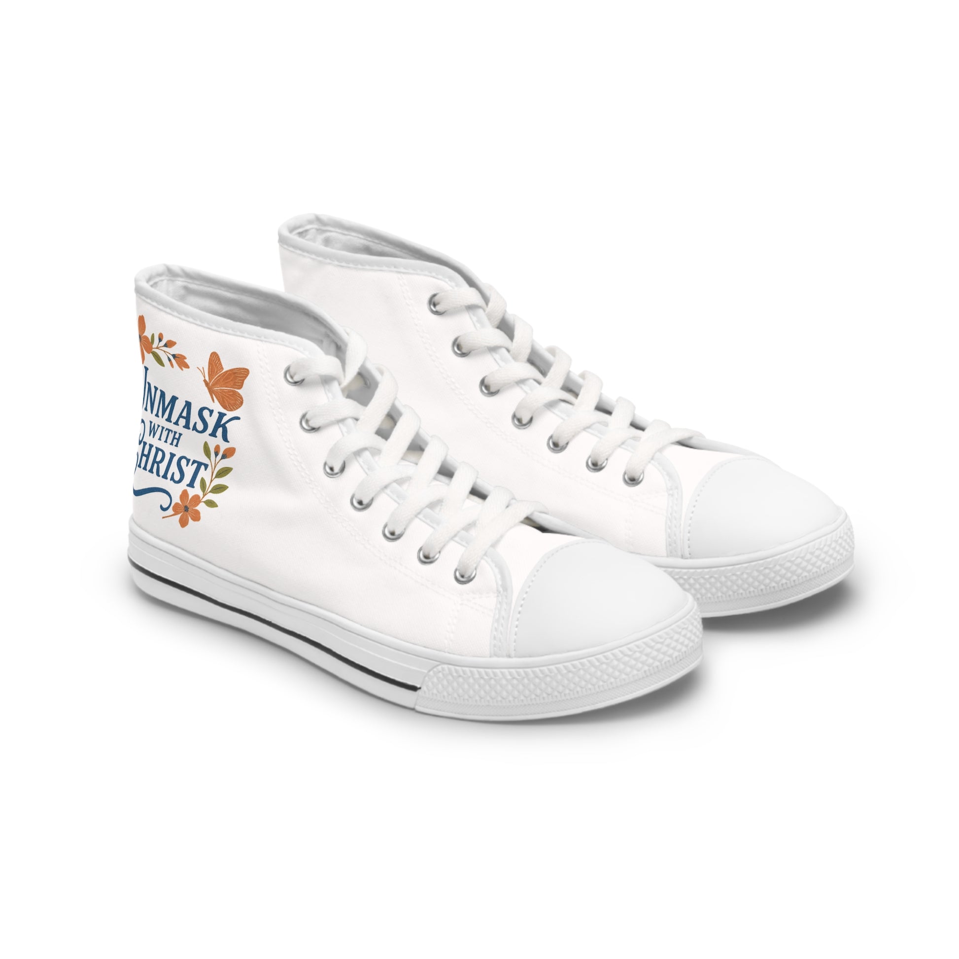 ‘Unmask with Christ’ Women’s High Top Sneakers