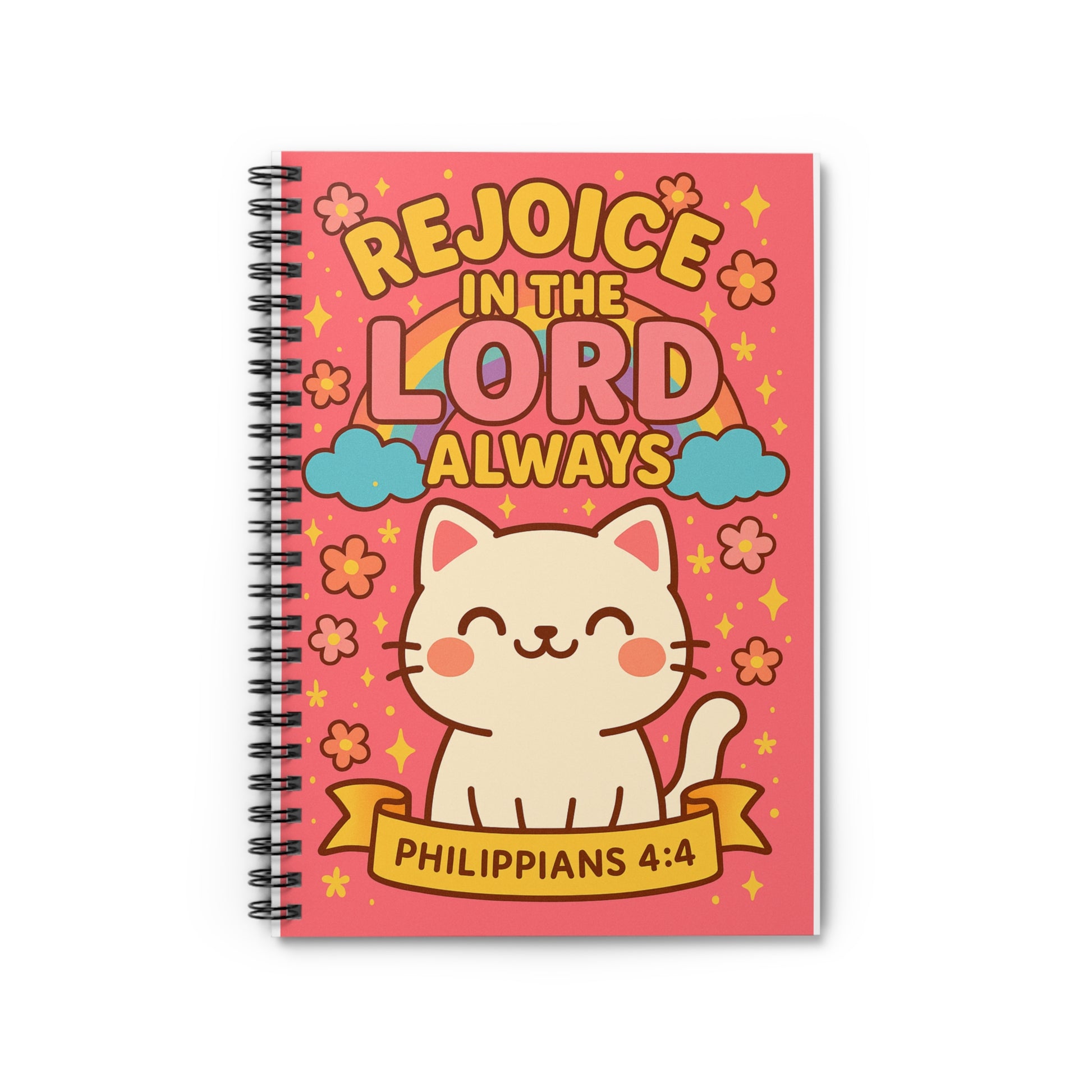 'Rejoice in the Lord' Spiral Notebook