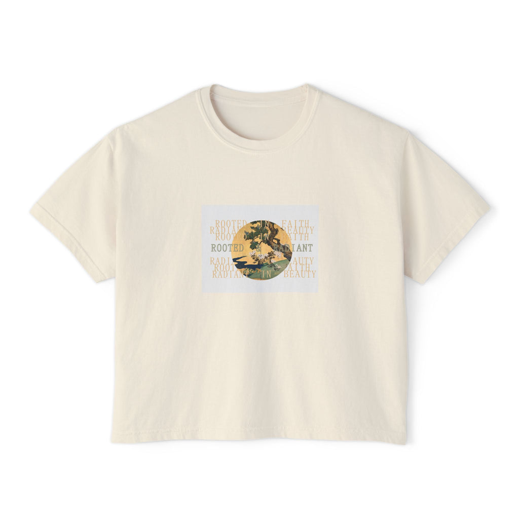 'Rooted & Radiant Beauty' Women's Boxy Tee