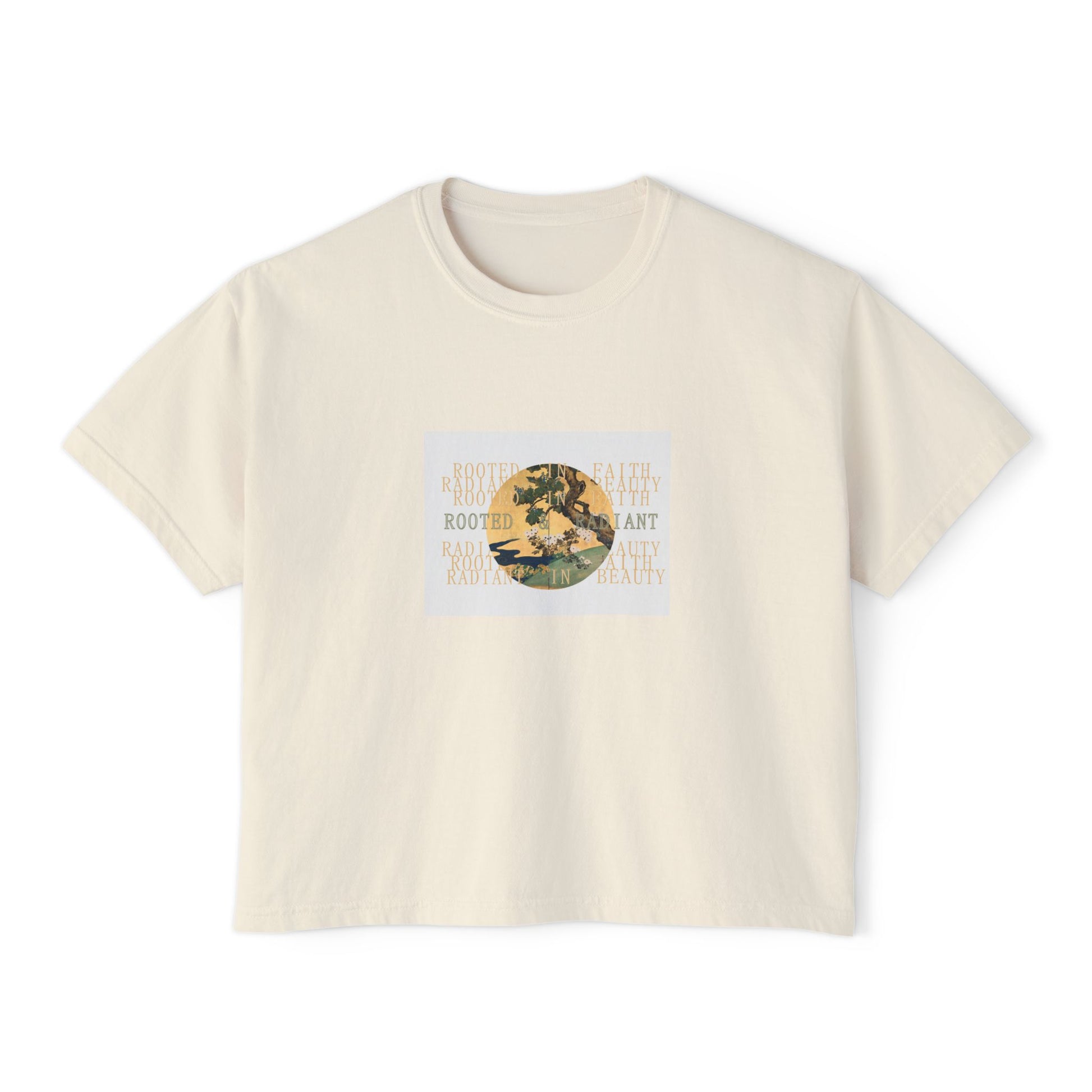 'Rooted & Radiant Beauty' Women's Boxy Tee