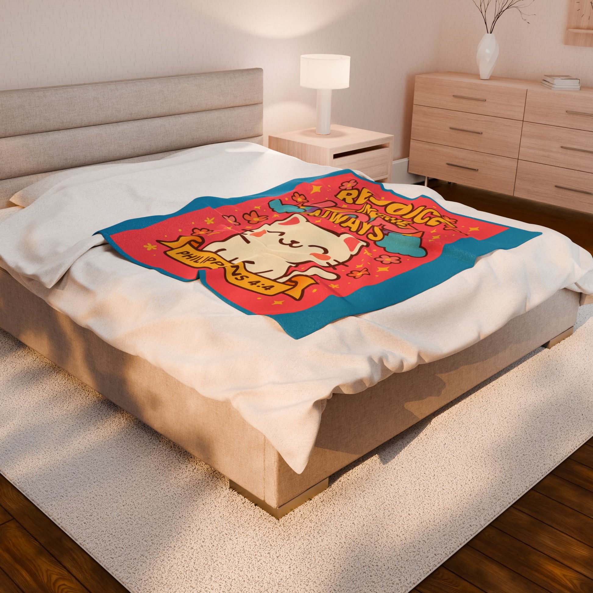 'Rejoice in the Lord' Plush Blanket
