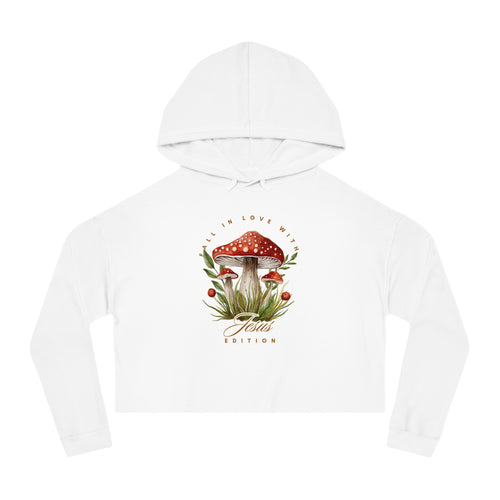 'Fall in Love' Cropped Hooded Sweatshirt