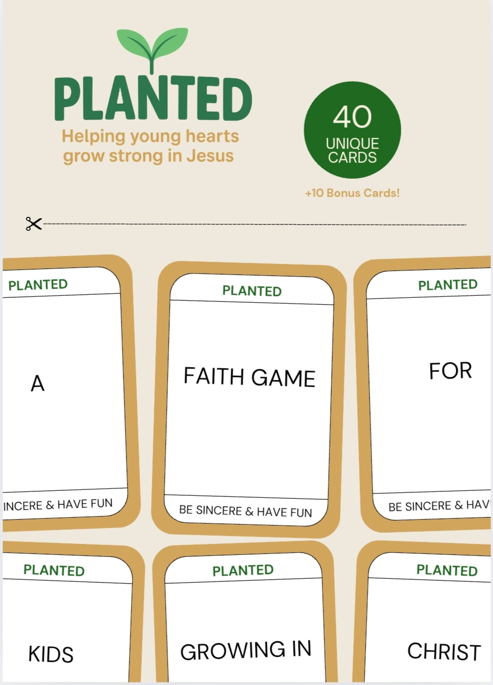 ‘Planted’ A Faith-Based Card Game for Kids